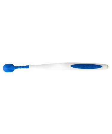 Mouth-Mate Small Oval Oral Hygiene and Tooth Brushing Aid with Unique Bendable Handle and Soft Tip to Improve Comfort Single Unit