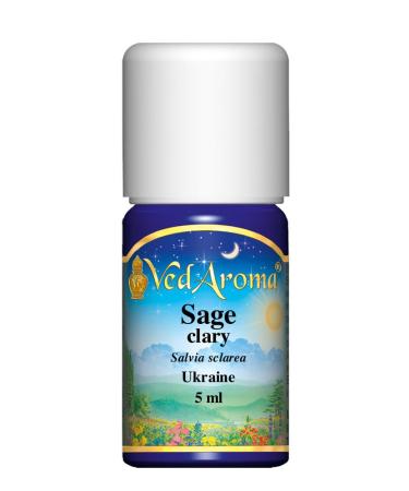 Sage Clary Essential Oil Certified Organic Therapeutic Grade by VedAroma 5 ml