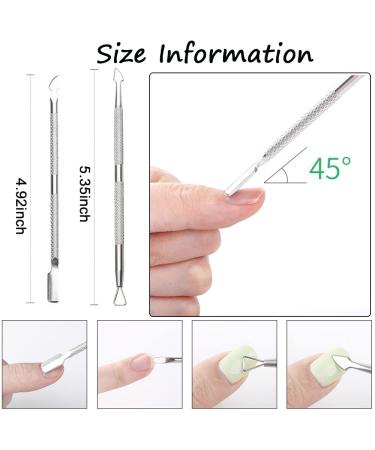 Manicure Spa Tool Set - Nail Soaking Bowl with Triangle Cuticle Peeler & Stainless Steel Pusher (Pink) - Buy Online on GoSupps.com