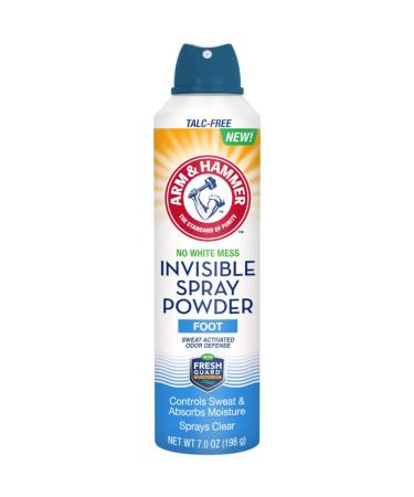 Arm & Hammer No White Mess Invisible Spray Foot Powder 7oz - Fast-Acting Odor Control - Buy Online on GoSupps.com