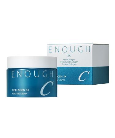 Enough Collagen 3X Moisture Cream Korean Skin Care Face Moisturizer for Women Deep Hydration & Firming Daily Skincare for Women 1.76 oz