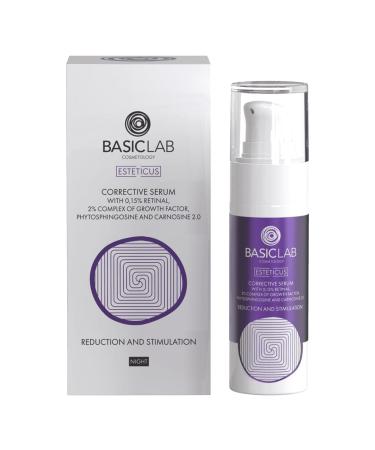 BasicLab Corrective Face Serum with Retinal | 30 ml | anti-wrinkle and anti-acne for women