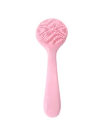 Bexdug Face Scrubber - Soft Silicone Facial Cleansing Brush - Manual Facial Cleansing Brush Skin Friendly Waterproof Face Cleaning Scrubber Pink
