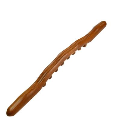 Beifenl Guasha scraping stick with 8 pearls roller stick hand massage tab 52 cm for neck and back pain belly body shape anti-nose leg 1 piece