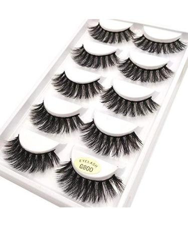 Pairs Long 3D False Eyelashes Natural Look Black Eyelash Extension Makeup Style G800 - Buy Online on GoSupps.com