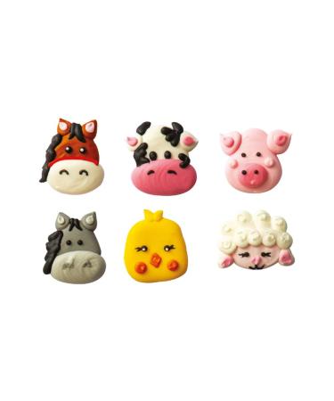Decora 0500298 Pack of 6 Farm Animals Sugar Decor - Edible Cake Toppers for Baking & Crafts | International Shipping Available - Buy Online on GoSupps.com
