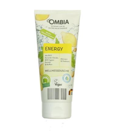 Medizina Natura Ombia ENERGY wellness shower with organic plant extract organic coriander extract organic ginger extract & caffeine activated & vitalizes vegan 200 ml pack of 3