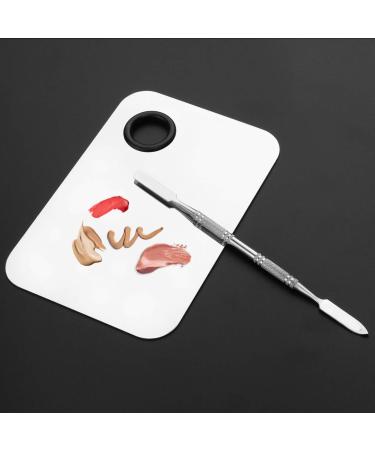 FRCOLOR Stainless Steel Makeup Palette with Spatula Tool - Professional Cosmetic Mixing Palette 6x4 - Buy Online on GoSupps.com