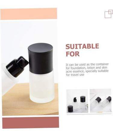 FOMIYES 6 Pcs Liquid Foundation Press Bottle Travel Pump Bottle Glass Terrarium Refillable Lotion Bottle As Shownx3pcs 8.5x3.9cmx3pcs - Buy Online on GoSupps.com