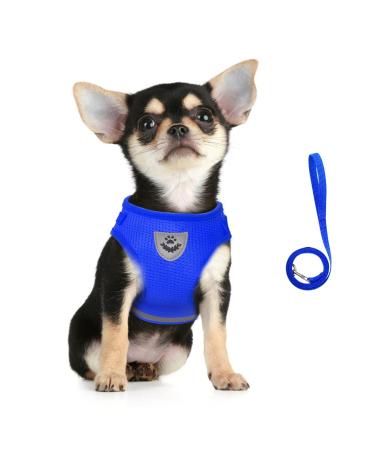 Femax dog harness and linen set for dogs soft mesh padded dishes for puppies and cats reflective adjustable breathable breathable breastware for walking running training m (chest 35-40 cm)