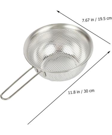 Zerodeko Rice Draining Basket Vegetables Practical Storage Basket Wire Fruit Drain Basket Rice Washing Basket 30X19.5CM Silver - Buy Online on GoSupps.com