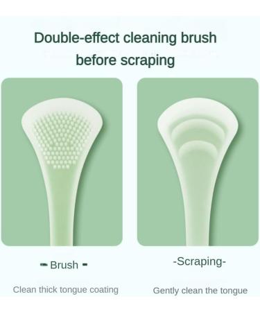 Dcniyt Double-Sided Tongue Cleaner - Soft Silicone Head for Gentle Oral Hygiene | Green & Purple - Buy Online on GoSupps.com