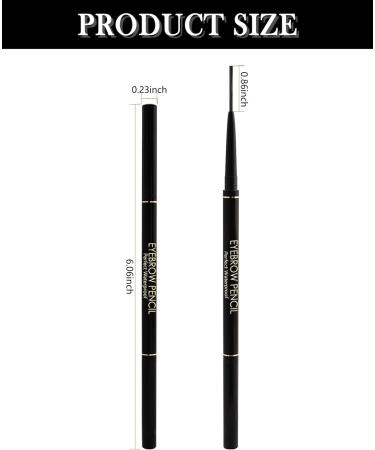 Waterproof Black Eyebrow Pencil Set 12Pcs Retractable Brow Micro Professional Eyebrow Pencil Ultra Fine Long Lasting Women Eye Makeup for Perfect Eye Liner Brows Shaping & Filling Brow Gel Pen- 01 01 Black - Buy Online on GoSupps.com