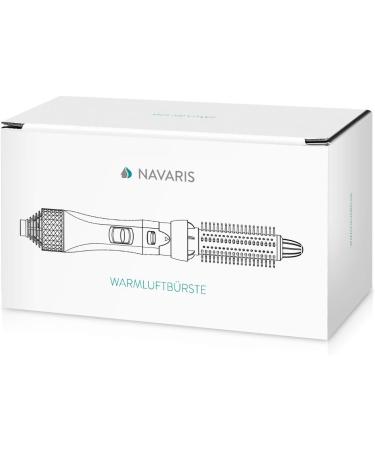 Navaris Warm Air Brush with 4 Attachments - Volumizing Ceramic Curling & Smoothing Brush - Styling & Paddle Brush - Black & Metallic Pink for Perfect International Hair Styling - Buy Online on GoSupps.com