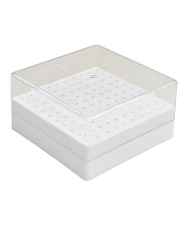 Porte-embout portable pour manucure - 100 capacit s - Transparent - Organisateur de rangement pour salon ou utilisation domicile Blanc