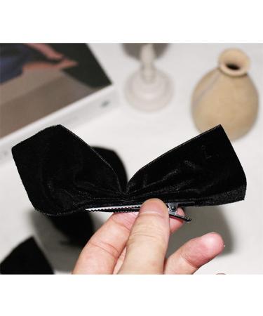 Buy Bamboopack Velvet Hair Clips - 4 Pieces French Style Hairpins in Monochrome Red/Black for Christmas & Everyday Use - Buy Online on GoSupps.com