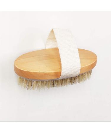 Hyshina Dry Skin Body Brush - Natural Bristle for Healthier Skin, Cellulite Treatment, and Improved Lymphatic Functions - Buy Online on GoSupps.com