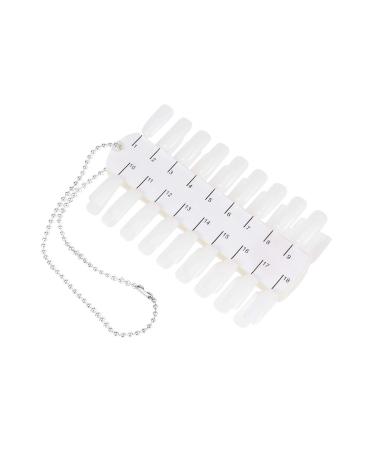 Lurrose 3pcs Nail Color Palette Acrylic False Display Board Practice Palette with A Chain (White)