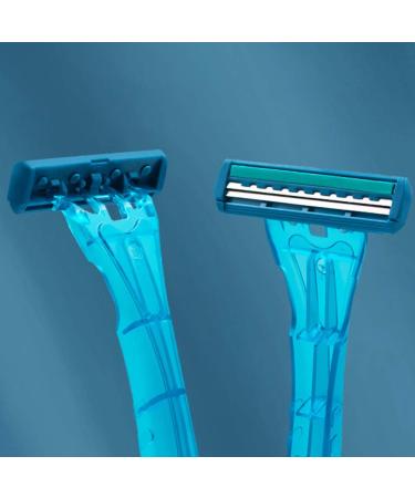 20X Small Mens Two Disposable Razors Throw Face Wet Dry Shaver HsL419 Blue One Size