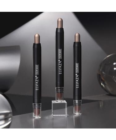 LUXAZA Smoky Gray Brown Eyeshadow Stick - Waterproof Creamy Metallic Pencil Crayon - Buy Online on GoSupps.com