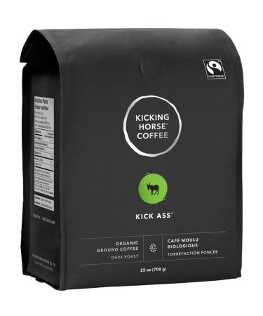 Kicking Horse Coffee - Kick Ass Blend Ground 100% Arabica Coffee | Dark Roast | All Organic & Fairtrade | 708 g