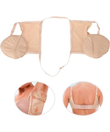 Adjustable Reusable Underarm Sweat Pads - Skin Color Armpit Guards with Elastic Strap - Buy Online on GoSupps.com