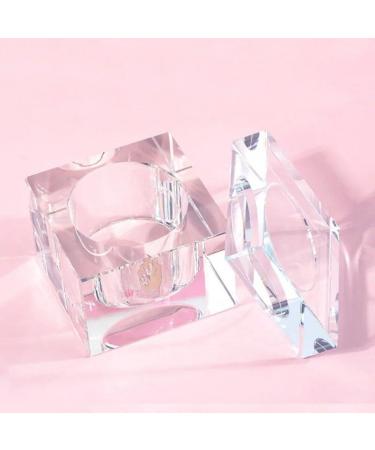 Nail Dappen Dish Crystal Glass Manicure Nail Cup Nail Liquid Cup with Lid Professional Acrylic Liquid Monomer Small Dappen Dish for Acrylic Nails Transparent - Buy Online on GoSupps.com