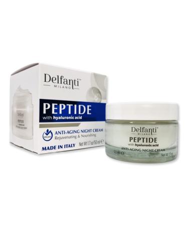 Delfanti-Milano Peptide & Hyaluronic Acid Anti-Aging Night Cream | Made in Italy - International Shipping Available - Buy Online on GoSupps.com