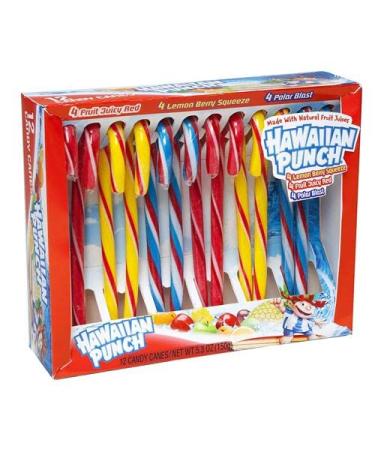 Hawaiian Punch Assorted Candy Canes - Box of 12