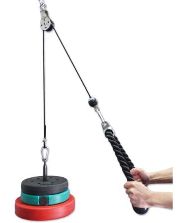 yotijar 2X Fitness LAT Cable Pulley System Replacement Cables Attachment Pull Down Rope - Buy Online on GoSupps.com