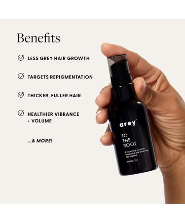 Arey To The Root Serum Slows Grey Hair Growth and Preserves Pigment - Vegan - Unscented - 2.2floz - Buy Online on GoSupps.com