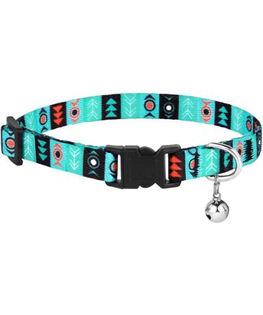 CollarDirect Cat Collar Set - Adjustable Tribal Aztec Pattern with Bell | 2-Piece Safety Collar for Cats & Kittens - Buy Online on GoSupps.com