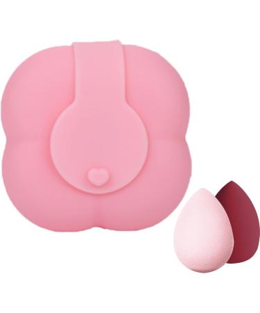 Powder Puff Holder Powder Puff Silicone Container Soft with Buckle Small Storage Box for Bracelet Cotton Pad Powder Puff Jewelry Pink - Buy Online on GoSupps.com