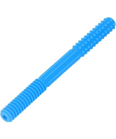 BROLEO Chewing Tube - Hollow Flexible Soft Bright Color Portable with Cleaning Brush for Babies - Blue - Buy Online on GoSupps.com