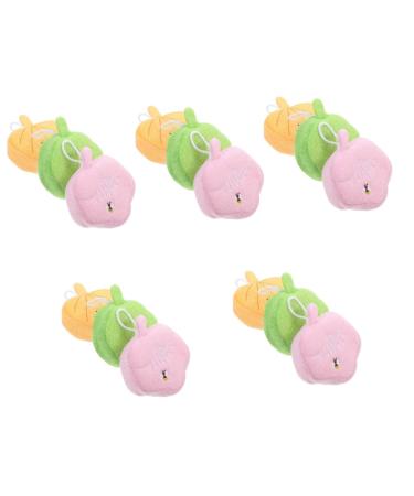 FOMIYES 15 Pcs Children Bath Ball Scrub Mitten Loofah Bath Pouf Exfoliating Body Scrubber Body Exfoliating Loofah Bath Shower Sponge Softs Showers Puffs Bath Mittens Polyester Fiber