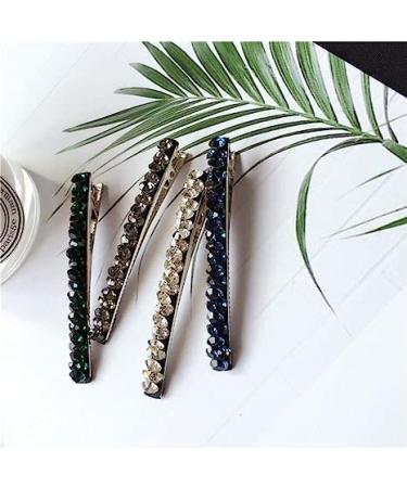 2 Pcs Green Rhinestone Diamond Hair Barrette Clips for Women & Girls - Vpang Alligator Duckbill Bobby Pins - Buy Online on GoSupps.com