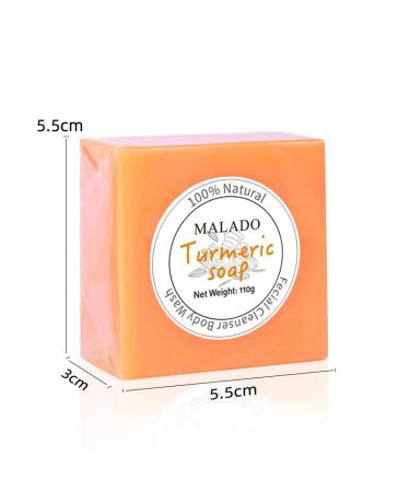 Natural Handmade Turmeric Soap Bars for Face & Body - 3 Pack | Vegan Deep Cleansing for Smooth Skin - Buy Online on GoSupps.com