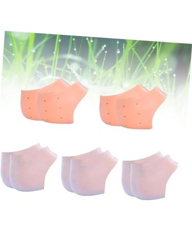 FOMIYES 10 Pairs Silicone Foot Heel Socks Cushion Sleeves Protective Sleeve Silicone Heel Grips Walking Accessories Reusable Moisturizing Feet Moisturizing Socks Foot Spa Socks Boots Crack - Buy Online on GoSupps.com