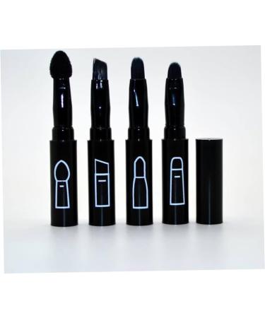 Sanfiyya 4-in-1 Premium Makeup Brush Set - Portable Lip Eye Shadow & Eyebrow Brushes - Travel-Friendly Black Kit for Flawless Application - Buy Online on GoSupps.com
