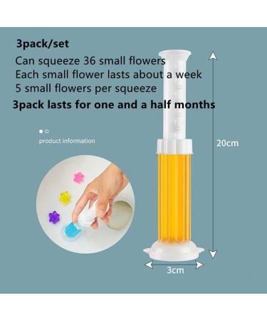 Toilet Gel Stamp 3 Pack/36 Toilet Stamps Toilet Bowl Stamp Gel Toilet Gel Refills Toilet Refresh Flower Scent Gel Includes Dispenser and Gel 3 Pack/set Last for a Month and a Half Orange - Buy Online on GoSupps.com