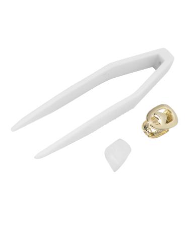 Hip Hop Teeth Decoration Teeth Brace Decoration 2 Copper Fashionable for Concert for Party(gold)