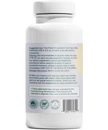 MIRA PCOS Supplement Myo Inositol & D-Chiro Inositol 40:1 Ratio Helps Promote Hormonal Balance and Support Ovarian Health & Metabolism 90 Capsules (30 Servings) 1 Bottle 1 Count (Pack of 90) - Buy Online on GoSupps.com