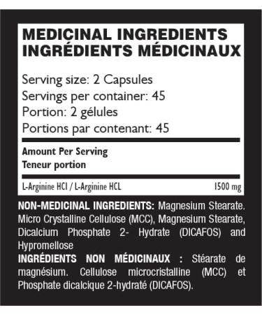 Pakd Nutrition L-Arginine 1500mg 90 caps - Buy Online on GoSupps.com