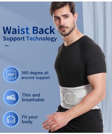 Limit-Less Lower Lumbar Support Brace for Herniated Disc & Sciatica Relief - Breathable Comfort for Men & Women (Black Large) - International Shipping Available - Buy Online on GoSupps.com