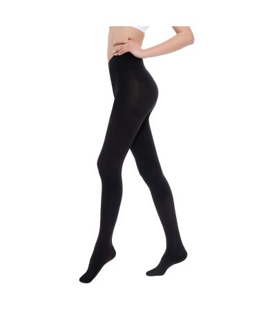 Medical Compression Pantyhose Stockings for Women Men - Plus Size Opaque Support 20-30mmHg Firm Graduated Hose Tights, Treatment Swelling, Edema Varicose Veins, Closed Toe Black XL