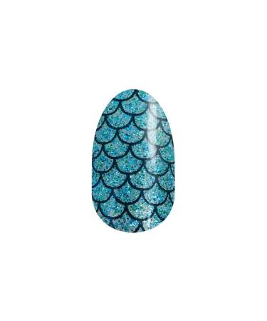 Color Street Mermaid Brigade Turquoise Scale Design 16 Count (Pack of 1)