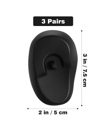 COHEALI Silicone Ear Covers - 3 Pairs for Hairdressing, Perm, Dye, Shower - Salon Ear Protectors - Buy Online on GoSupps.com