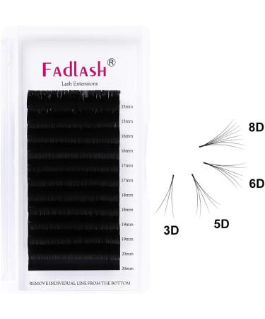 Fadlash Easy Fan Lashes 15-20mm Mixed Length Russian Volume L Curl 0.07 Natural Look Self Fanning Eyelash Extensions - Buy Online on GoSupps.com