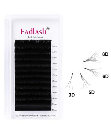 Fadlash Easy Fan Eyelash Extensions | Self-Fan Lashes 0.07mm Mixed Lengths 15-20mm - Buy Online on GoSupps.com