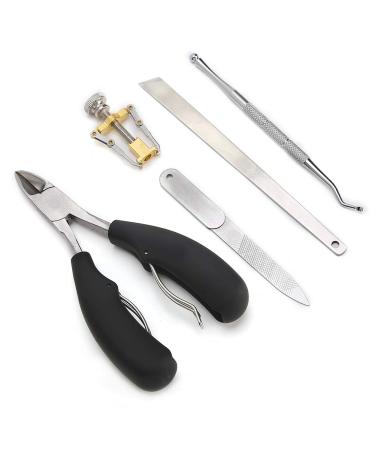 Ruiqas 5Pcs Stainless Steel Nail Cutter Set | Manicure Scissors Nail Picker & Ingrown Nail Corrector - International Shipping - Buy Online on GoSupps.com